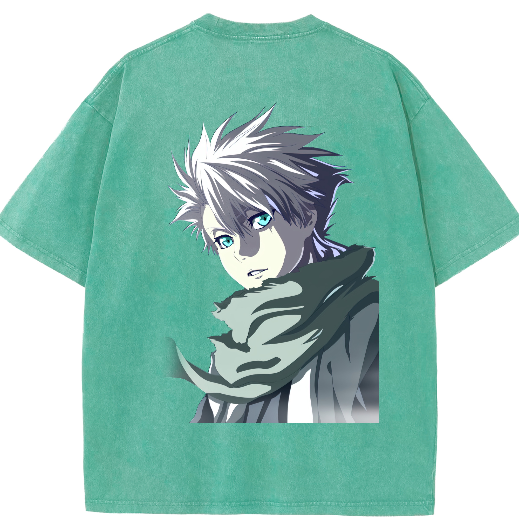 （画像用） ブリーチ 日番谷冬獅郎（ひつがや とうしろう） BLEACH Hitsugaya Toushirou 綿100% ヴィンテージ風 半袖Tシャツ（背面プリント）